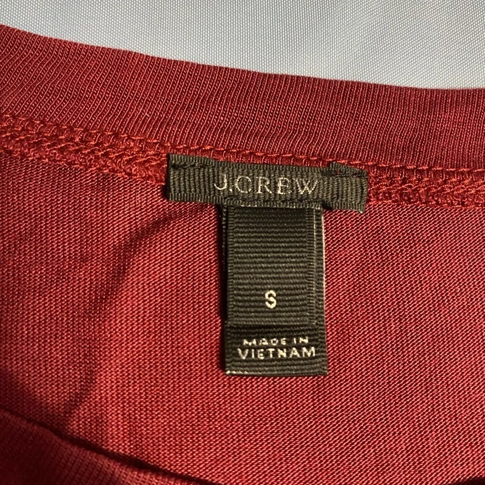 NWOT .. J. Crew Red Ruffled Short Sleeve Tunic